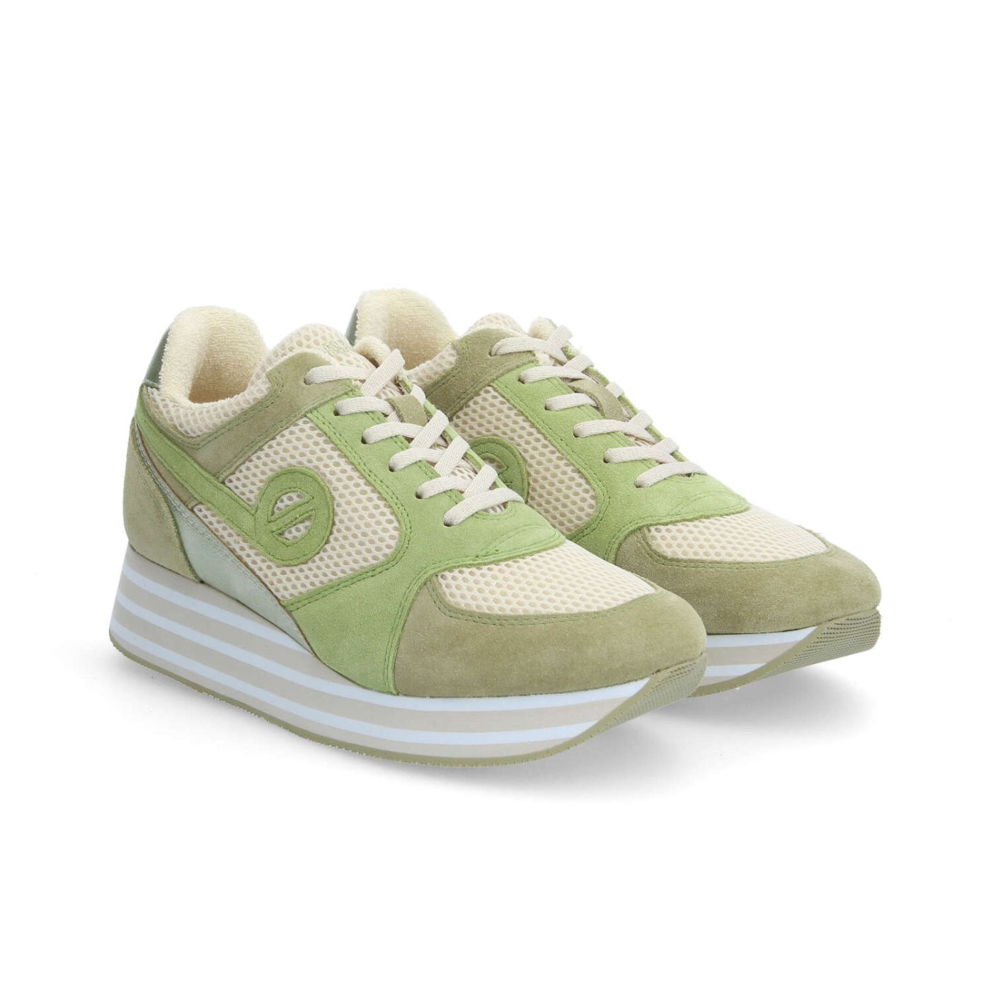 PARKO JOGGER W - MESH/SUEDE/SUED - OFF WHITE/SAGE GREEN/APPLE GREEN